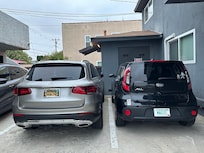 I'm the car in the middle, took the photo to in case the other driver right of me left damage to my vehicle getting out. Thankfully there was none :)