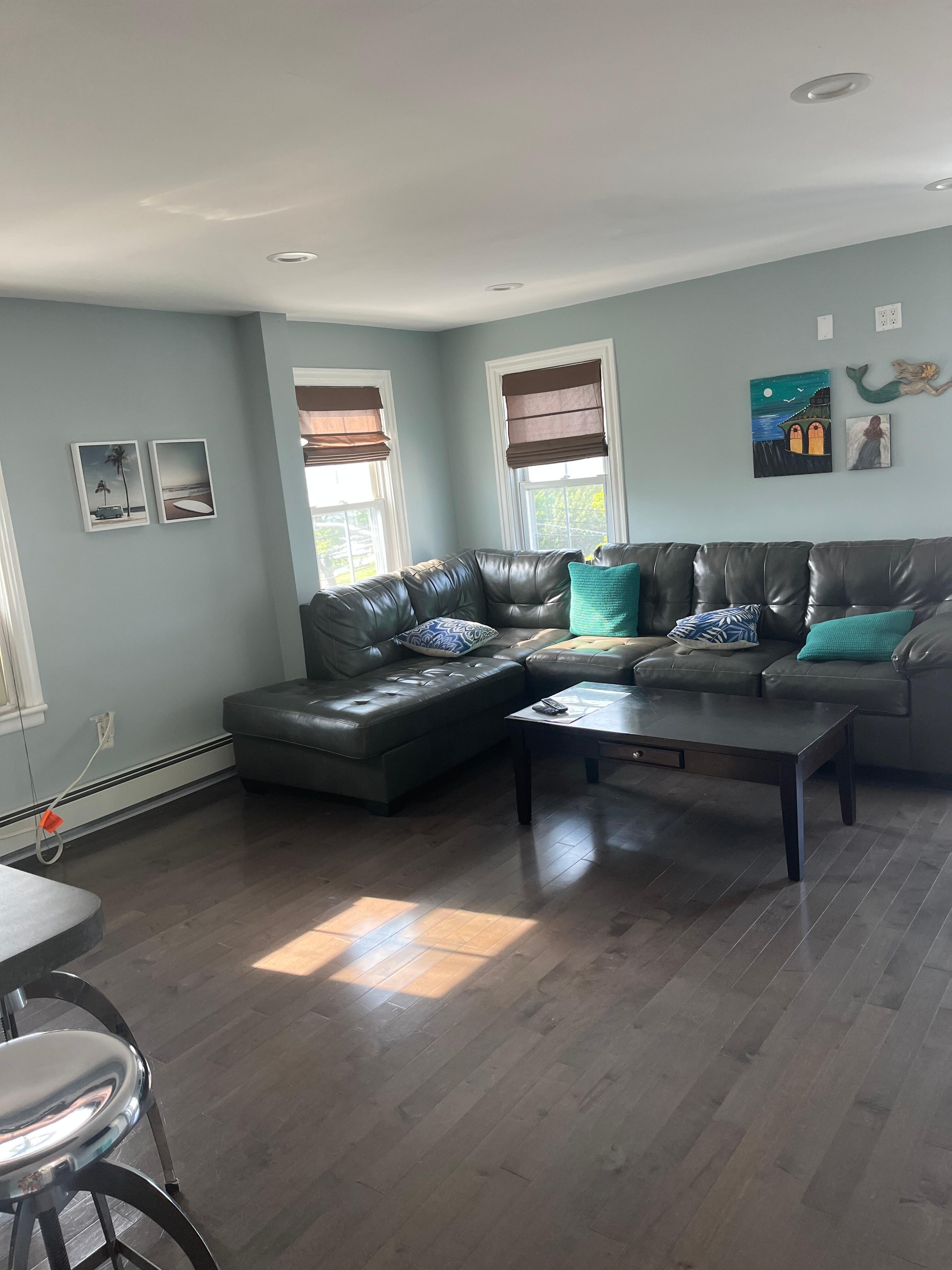 Upstairs kitchen and lounge for guests. Also had towels and beach chairs for the guests use.