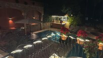 Pool at night