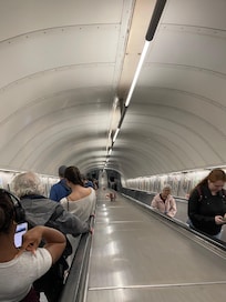Going down for the tube.