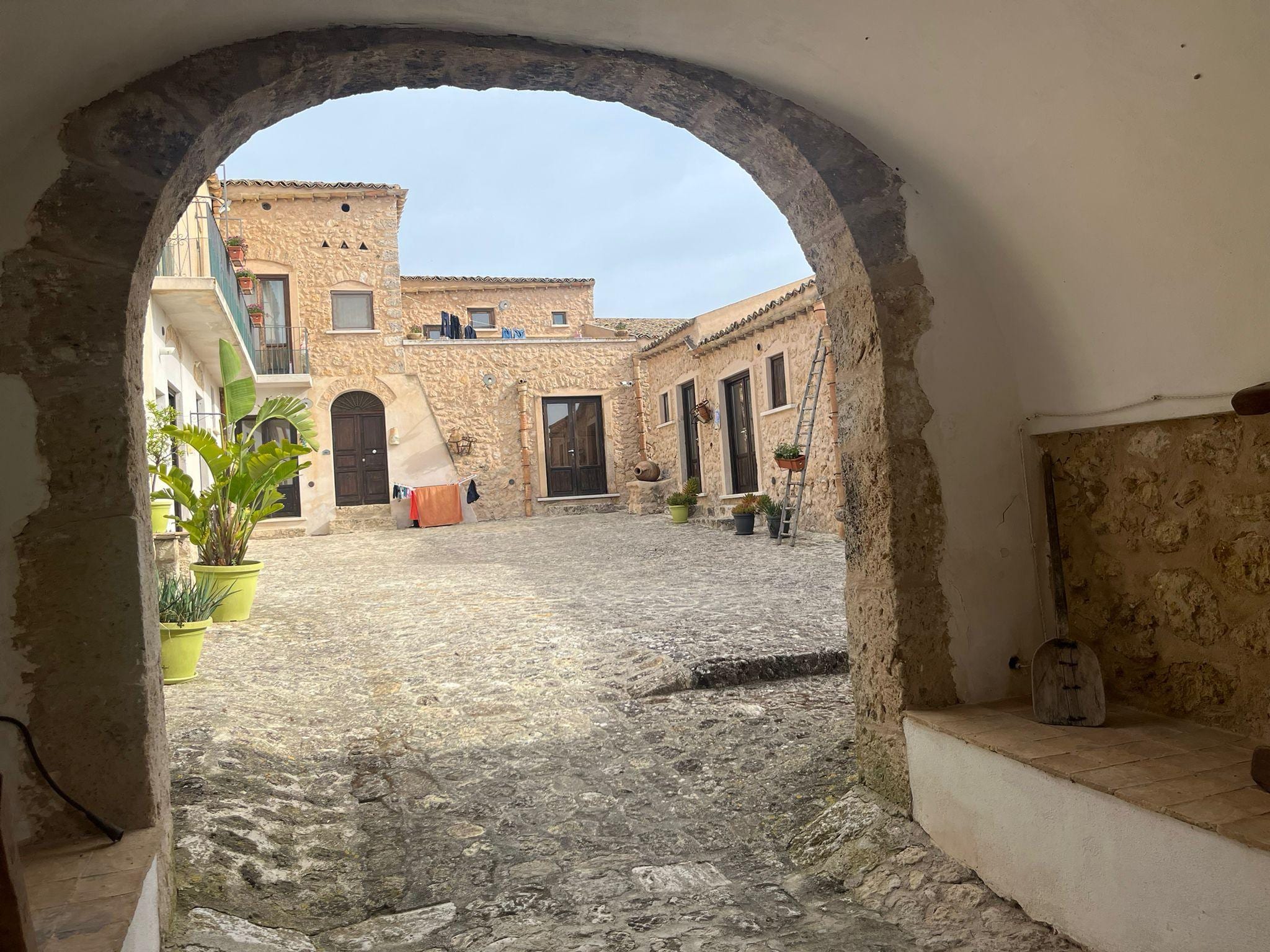 Inner yard with rooms