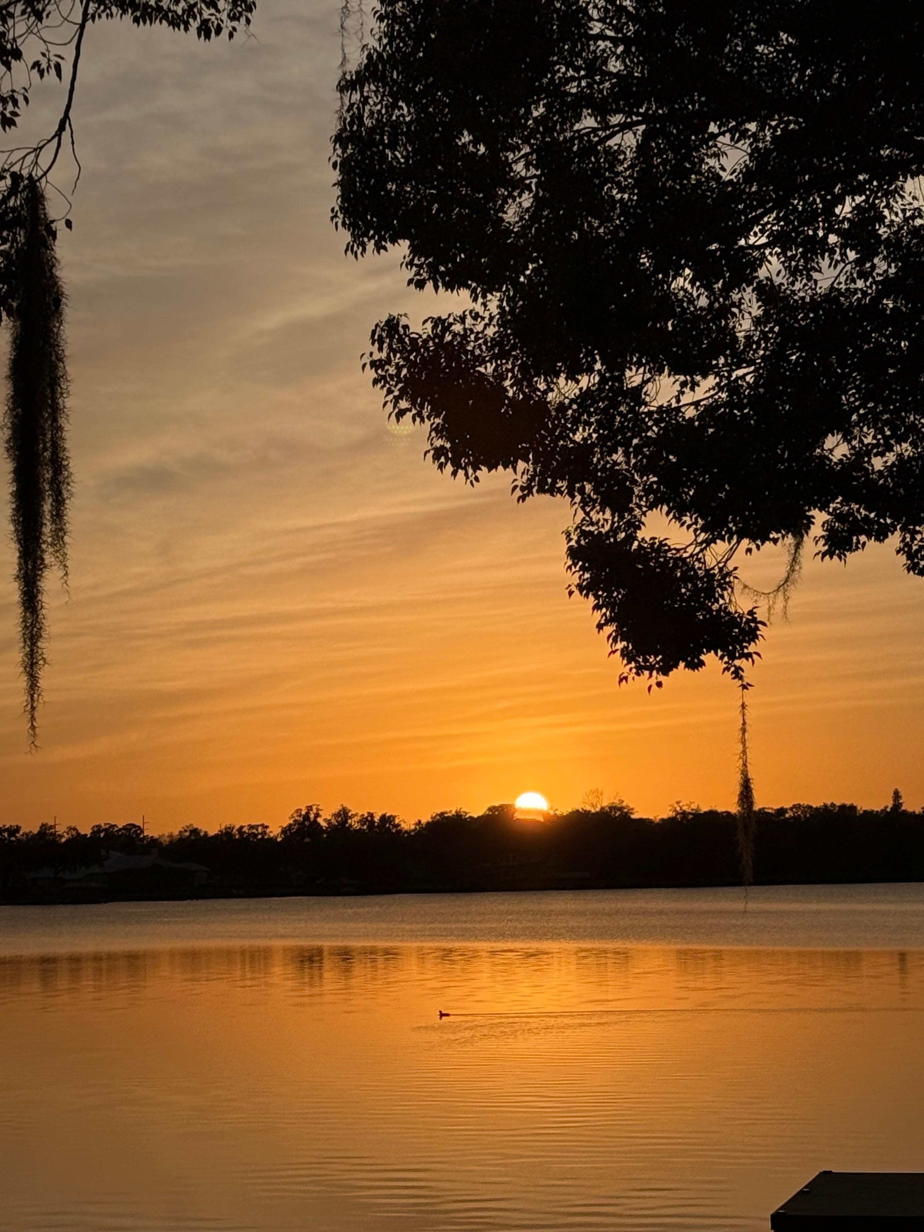 Sunset on Lake Gertrude. 