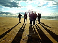 Sunset on the lakeshore