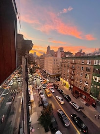 Evening view from the seventh floor balcony