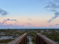 View from back deck at sunset