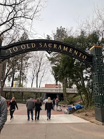 Just outside you can walk through the tunnel and be downtown with fun shops and bars