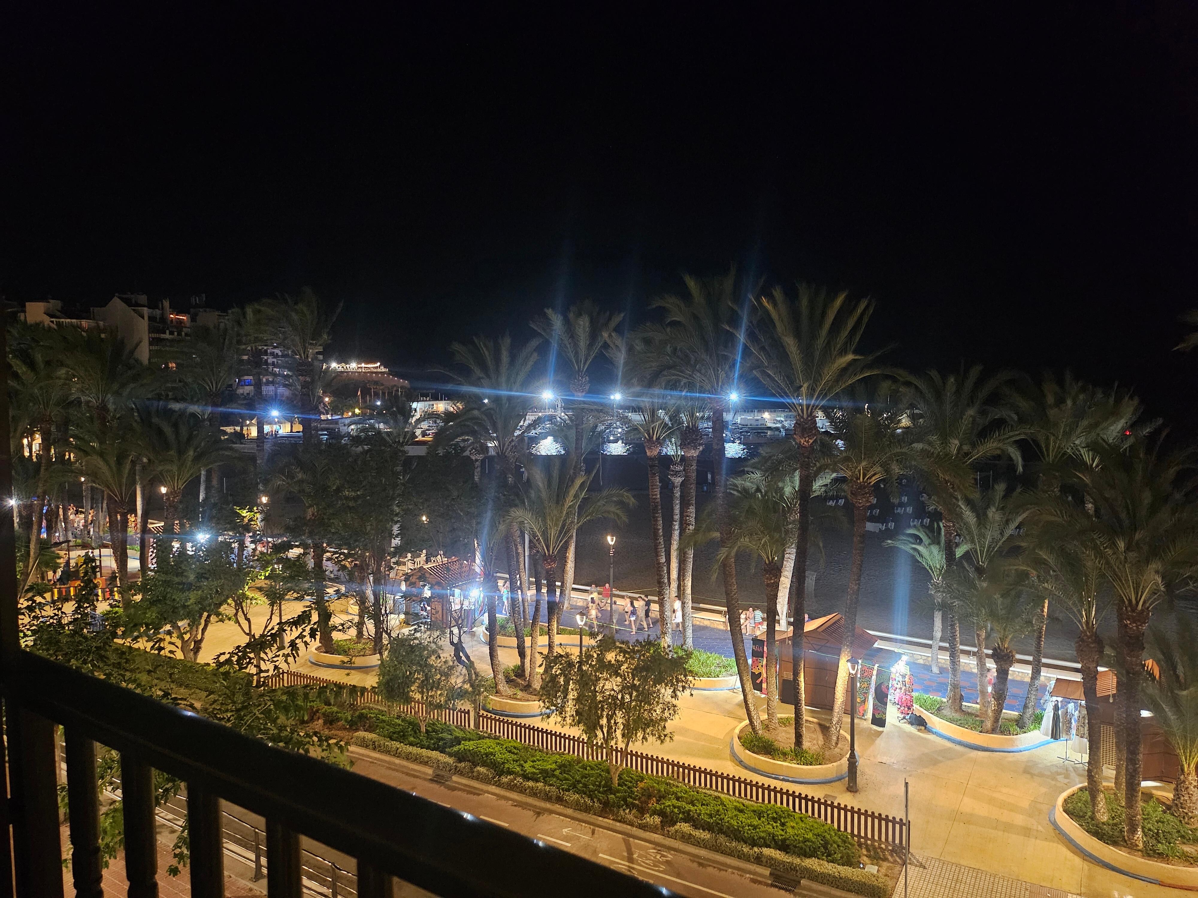 View from balcony- night