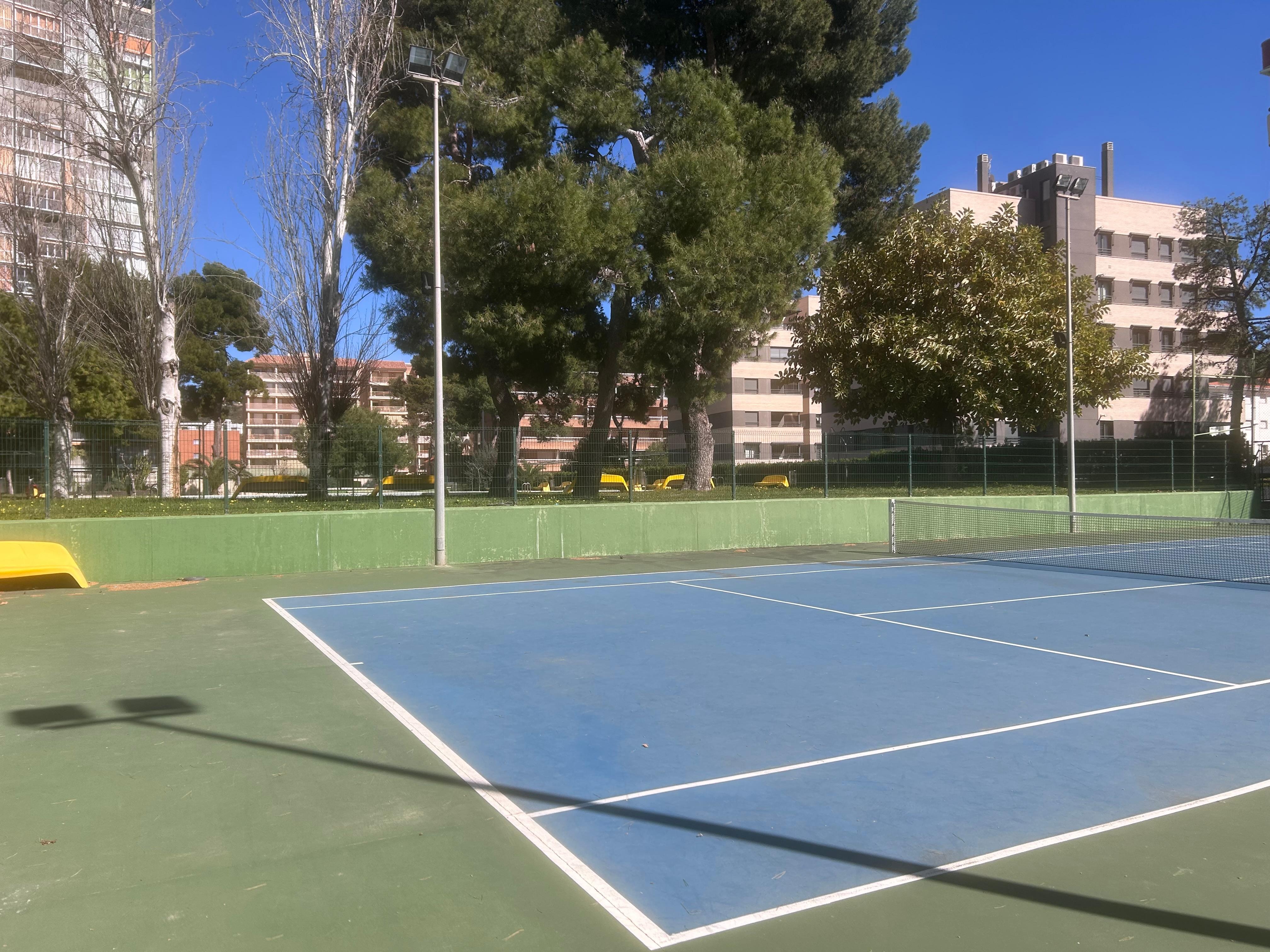 around apartment block