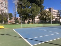 around apartment block