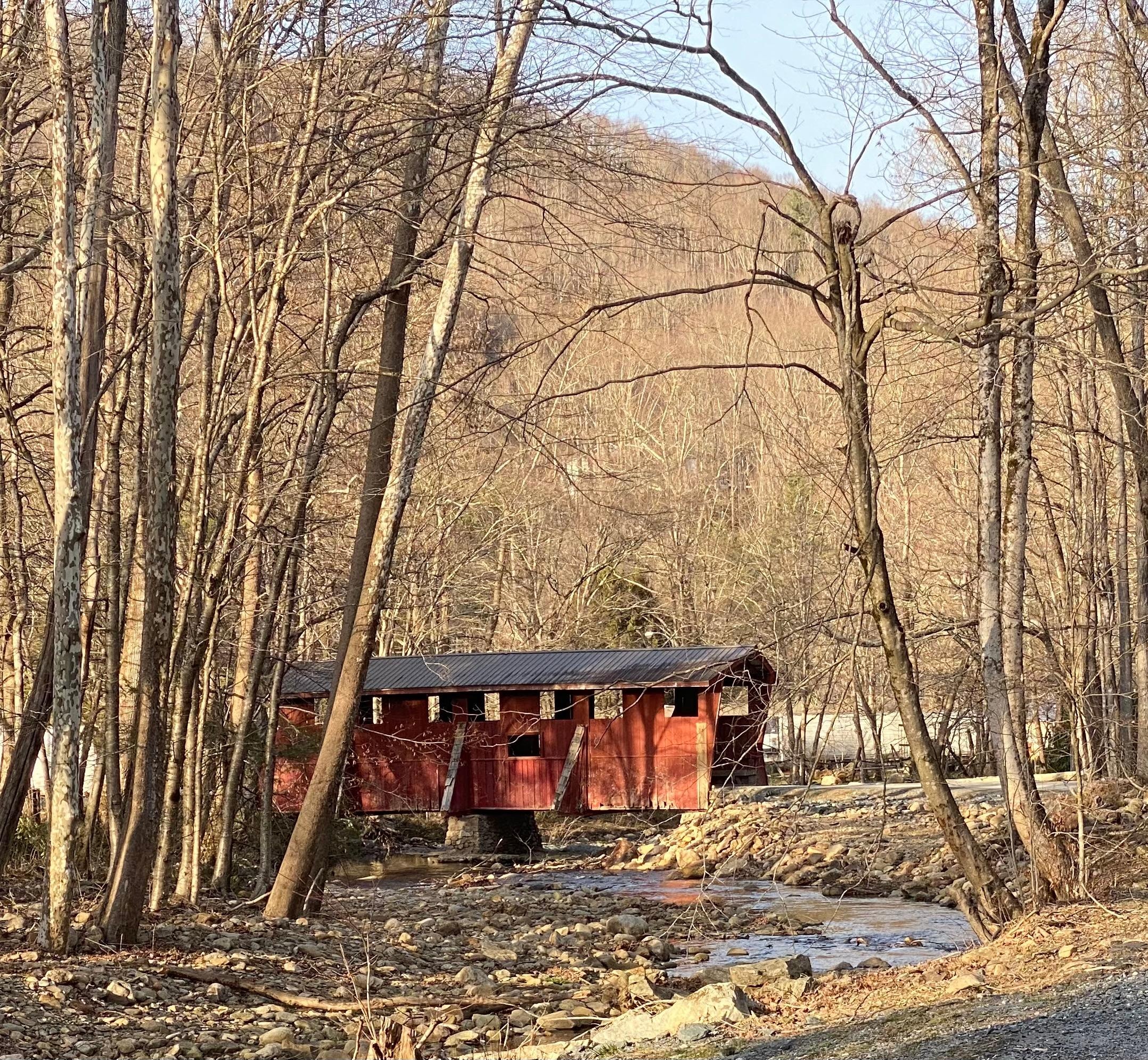 Coved bridge, entrance into the community 