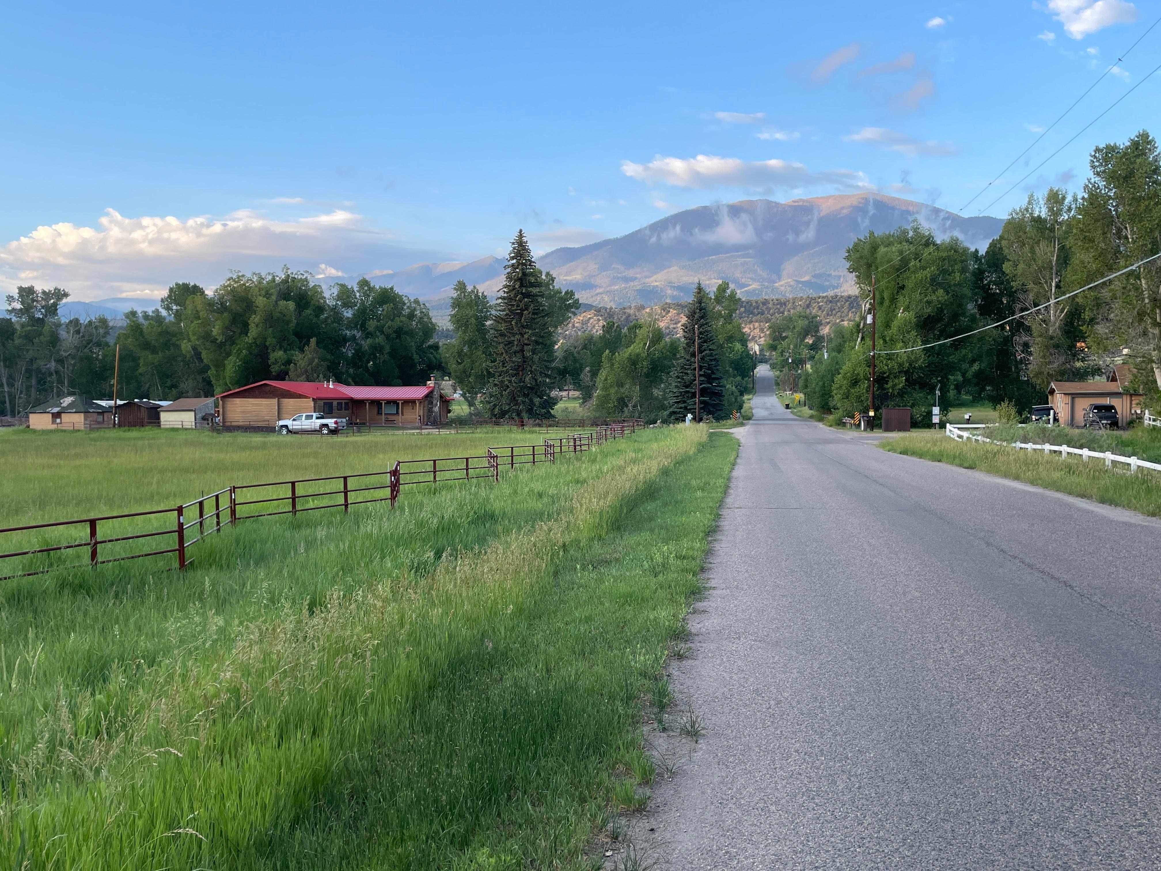 Street behind property