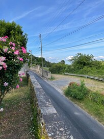 Quiet road in front of the property