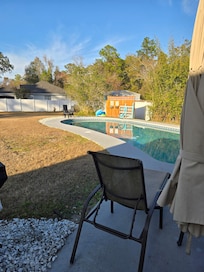 A beautiful backyard and pool