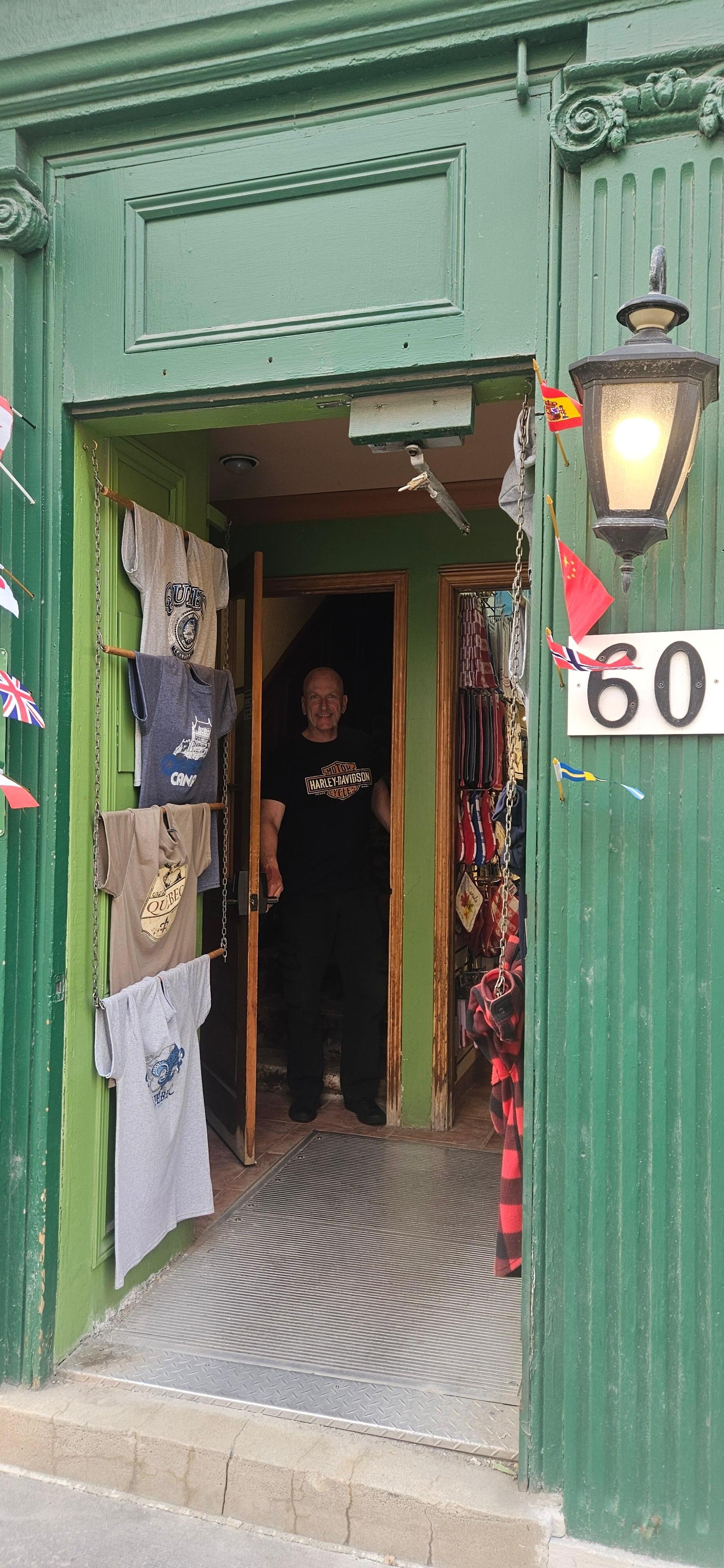 One door in a souvenir shop