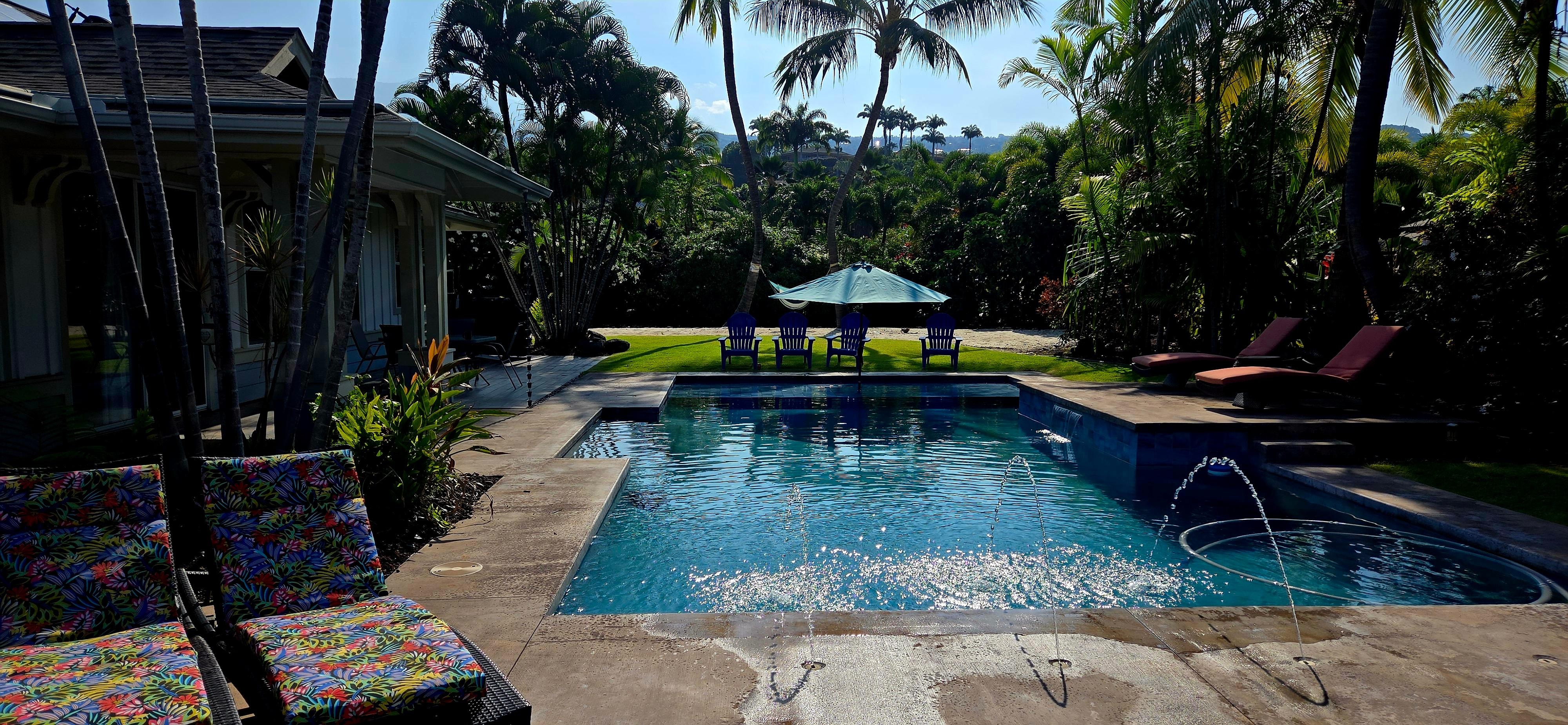 The pool in the morning.