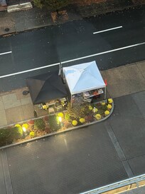 Staff on strike making noise and banging drums from 5am Sat morning