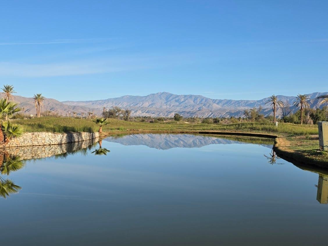 Golf course was closed, but it was perfect morning walk for us and our dog.