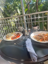 Breakfast on the balcony