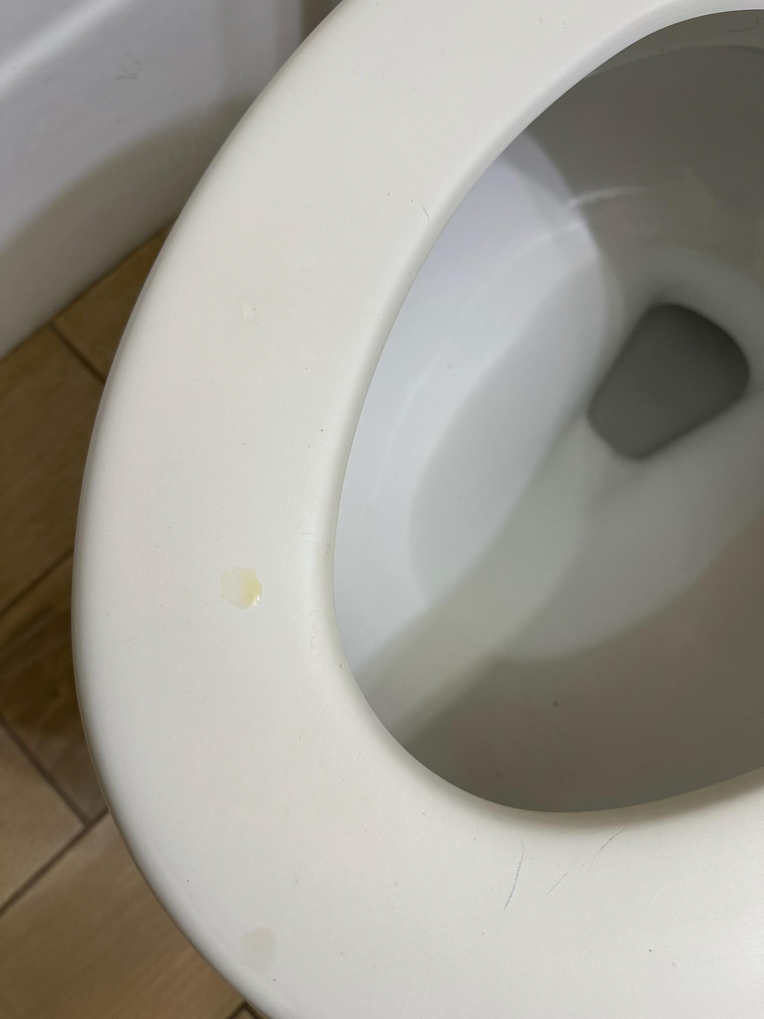Urine on toilet seat. Bathroom was not cleaned prior to check in.