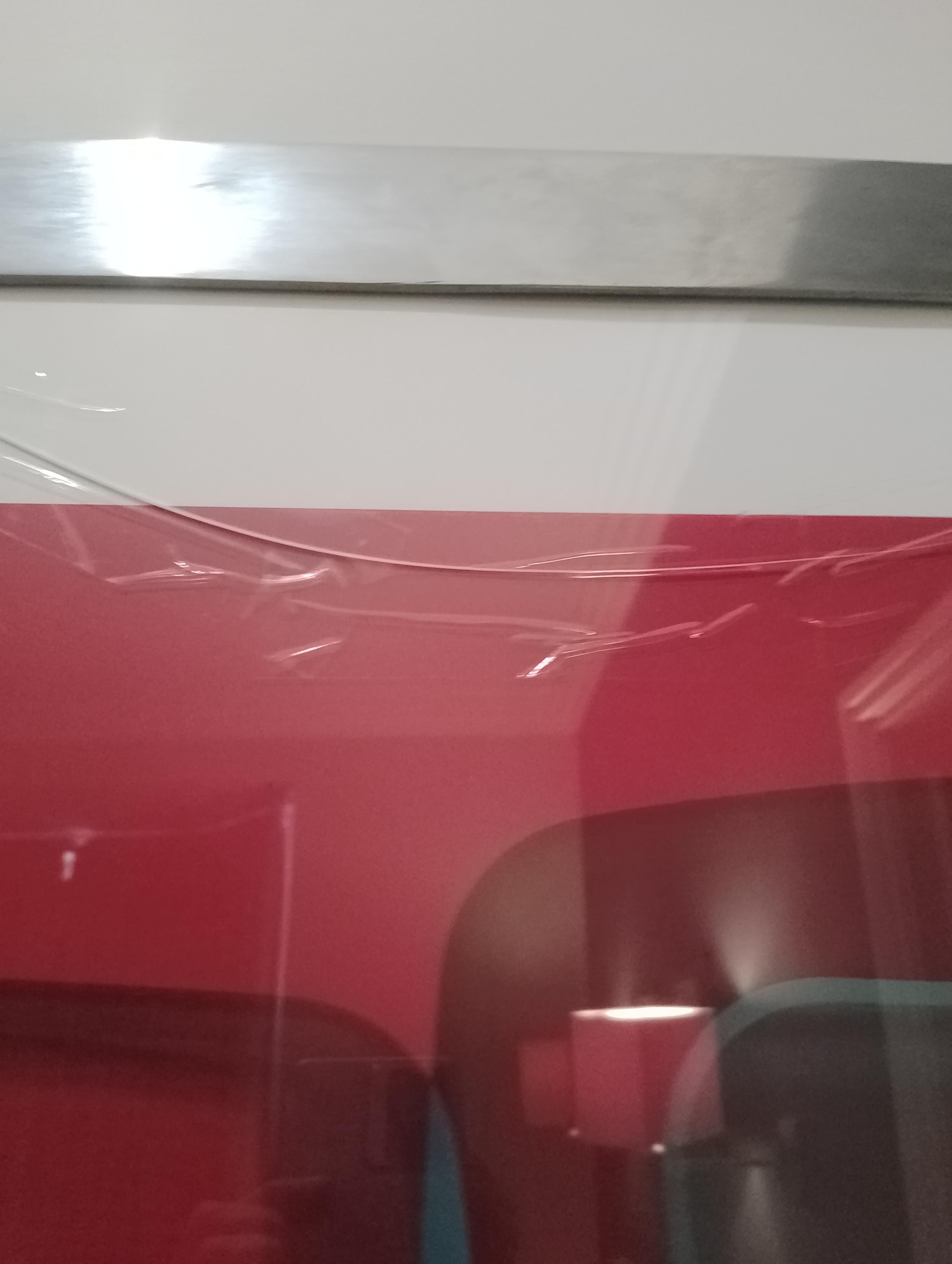 Broken frame sellotaped up.