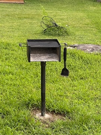 “GRILL” outside the property