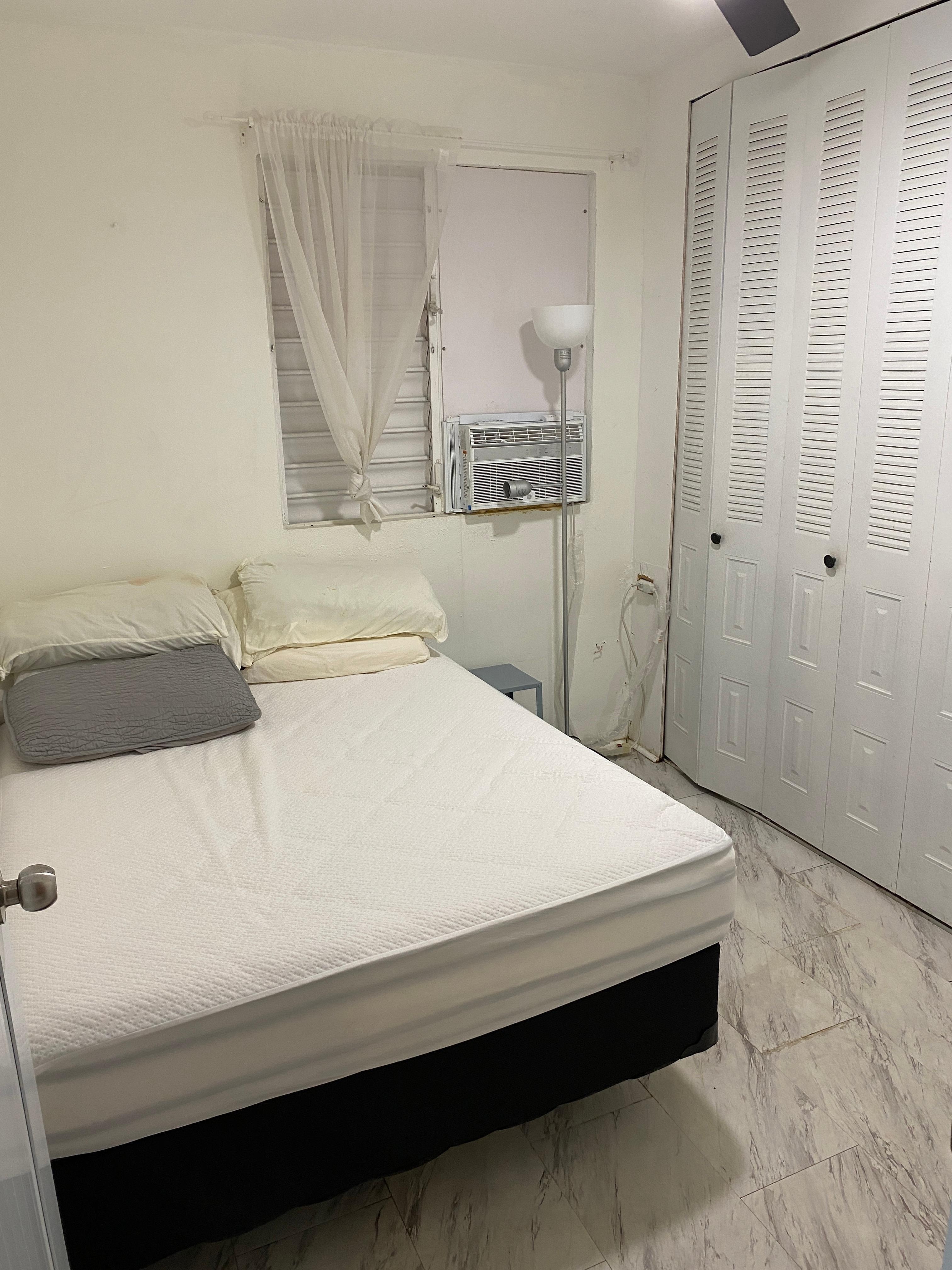 This is what the bedroom looked like when we showed up