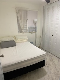 This is what the bedroom looked like when we showed up