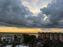 Storms were heading out to sea.