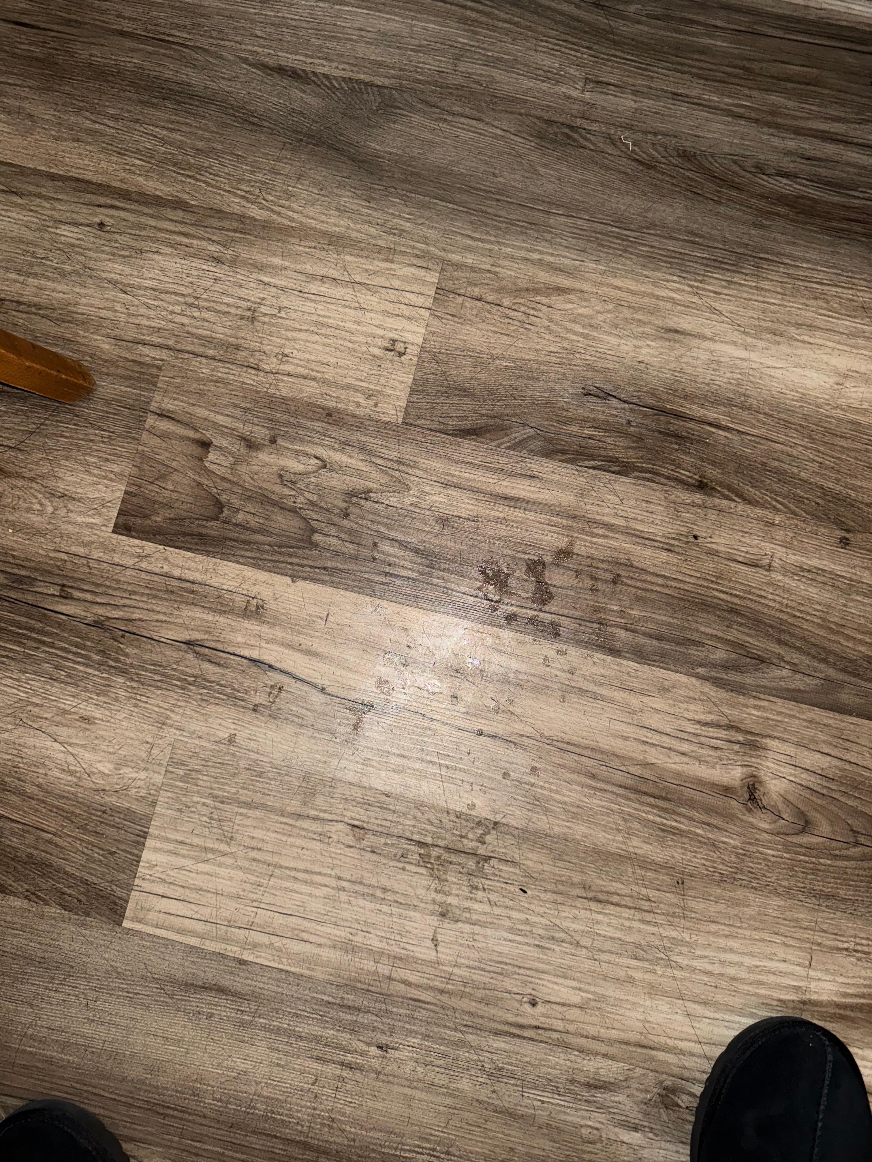 Very sticky floor. TV never worked. 