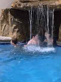 The boys loved the waterfall!