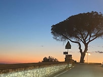 On the road into the town