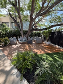 Shared outside sitting area