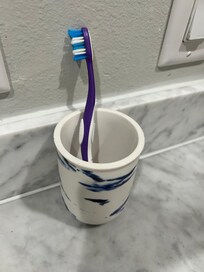 Someone else’s toothbrush