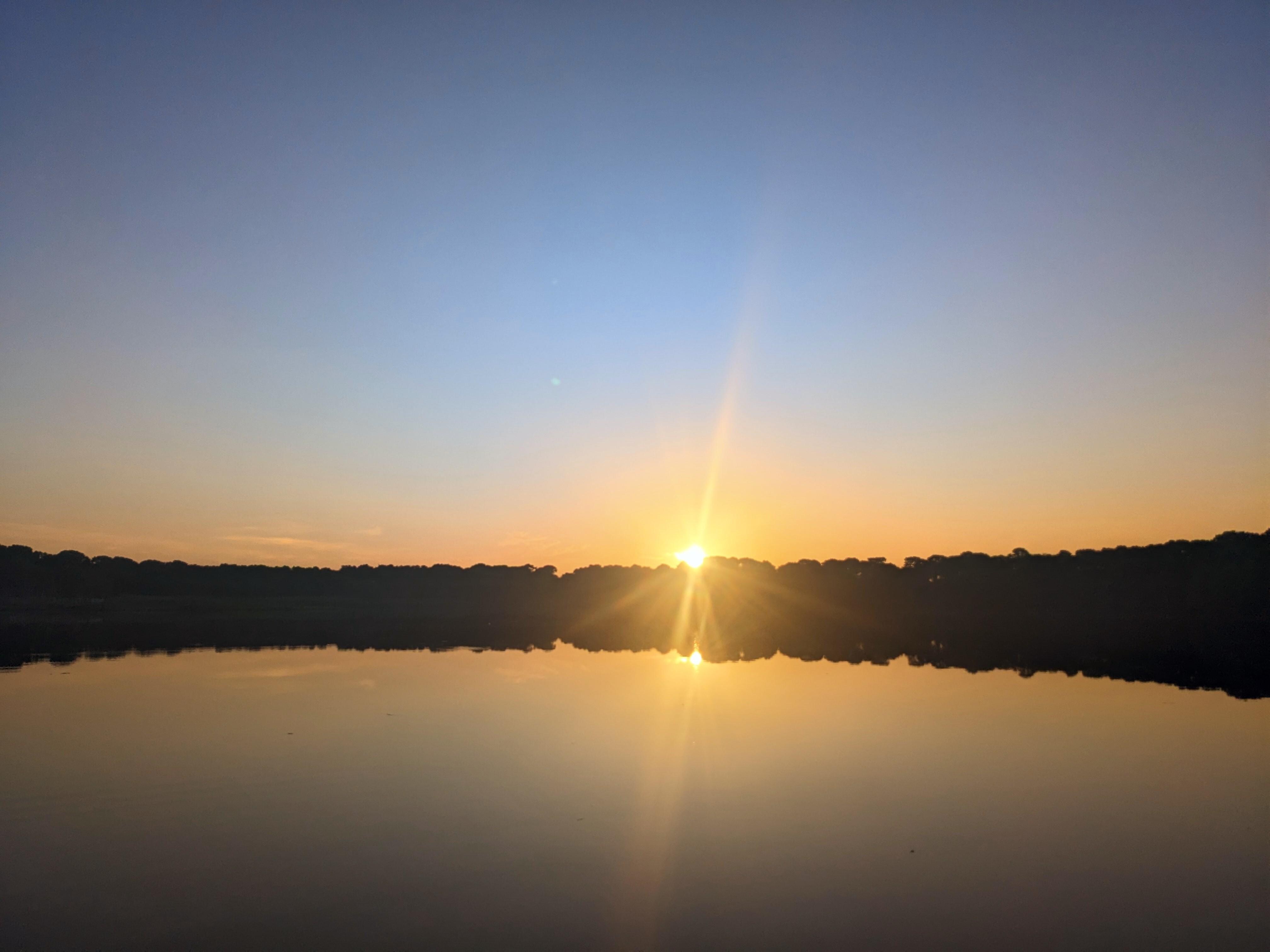 Sunrise from the kayak.