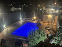 The pool at night