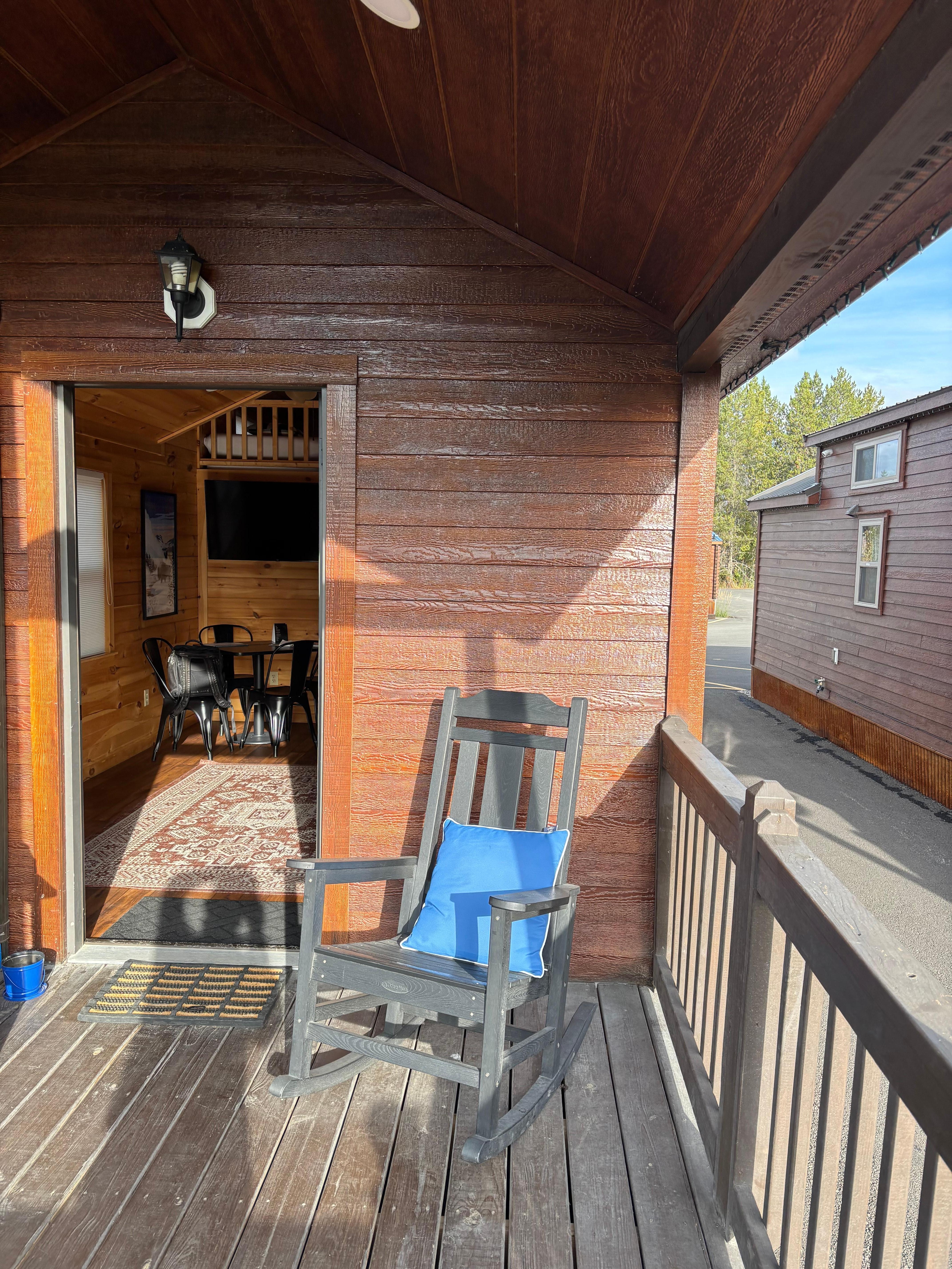 Balcony with few comfortable chairs 