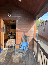 Balcony with few comfortable chairs