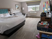 My king room included a loveseat and walk in shower.