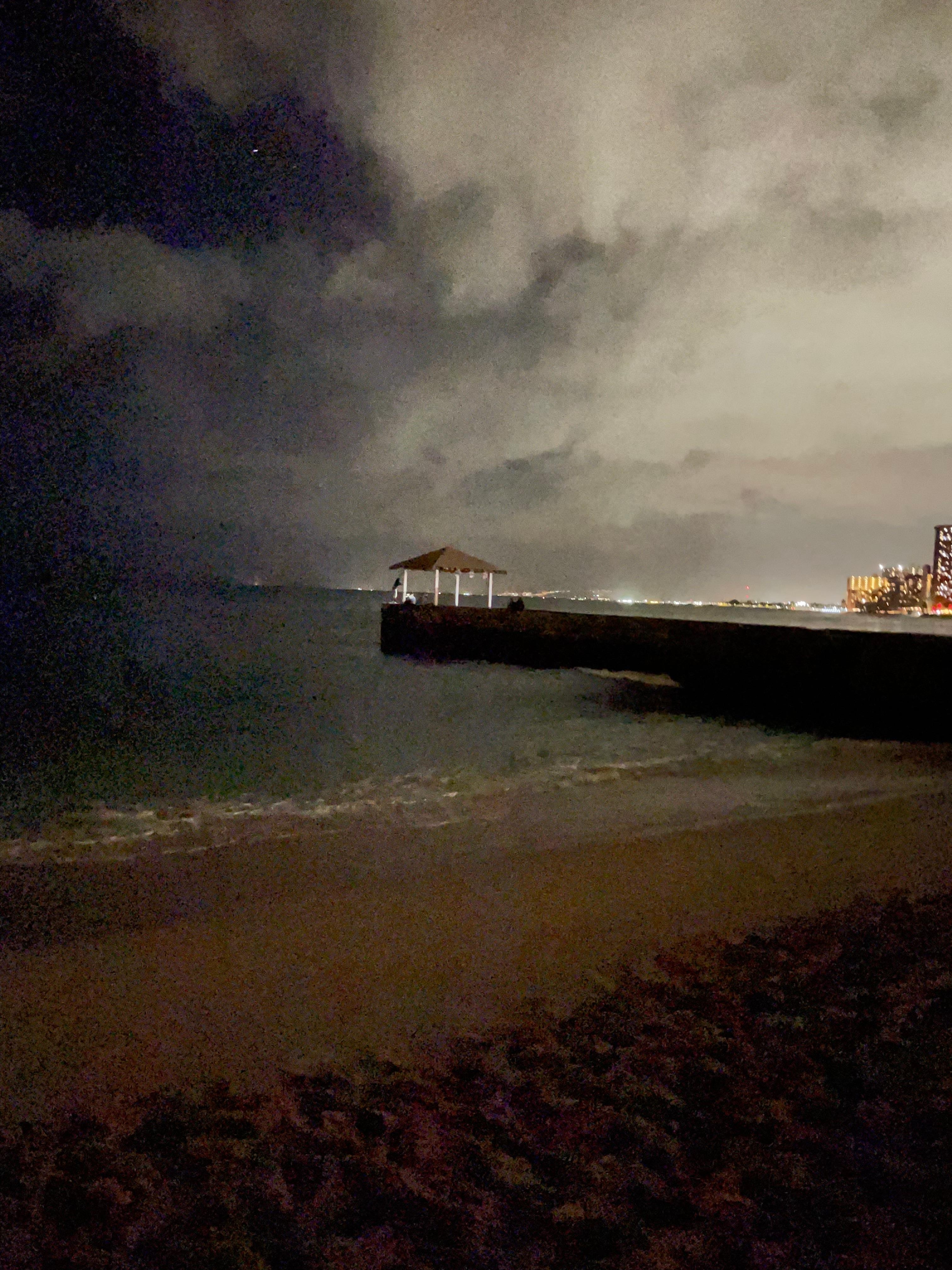 Hit the beach when I arrived @10 pm