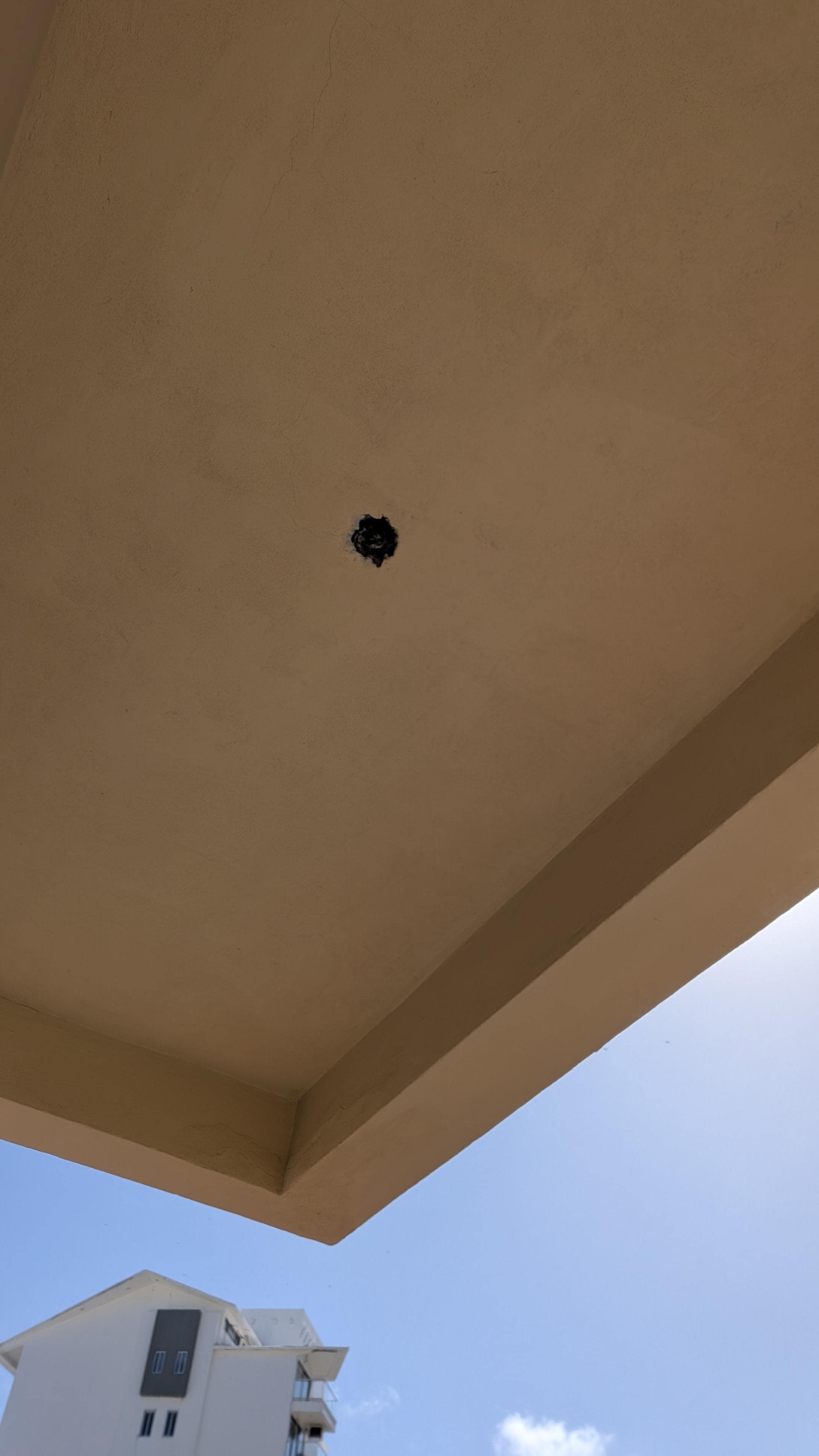 Exposed wiring on your balcony leaves you sitting in the dark