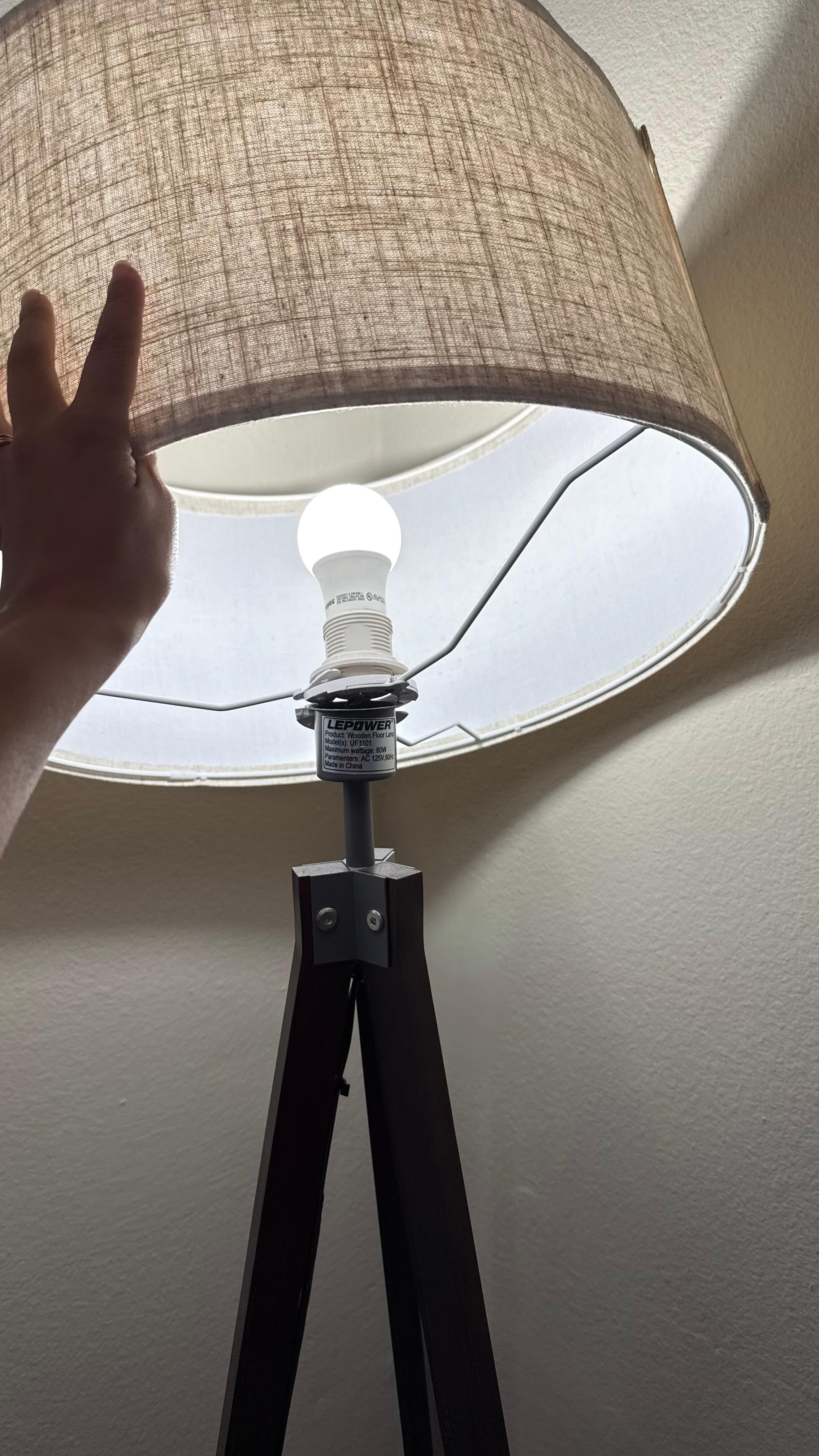 Turned the light on and the whole top just completely fell on my mother. 