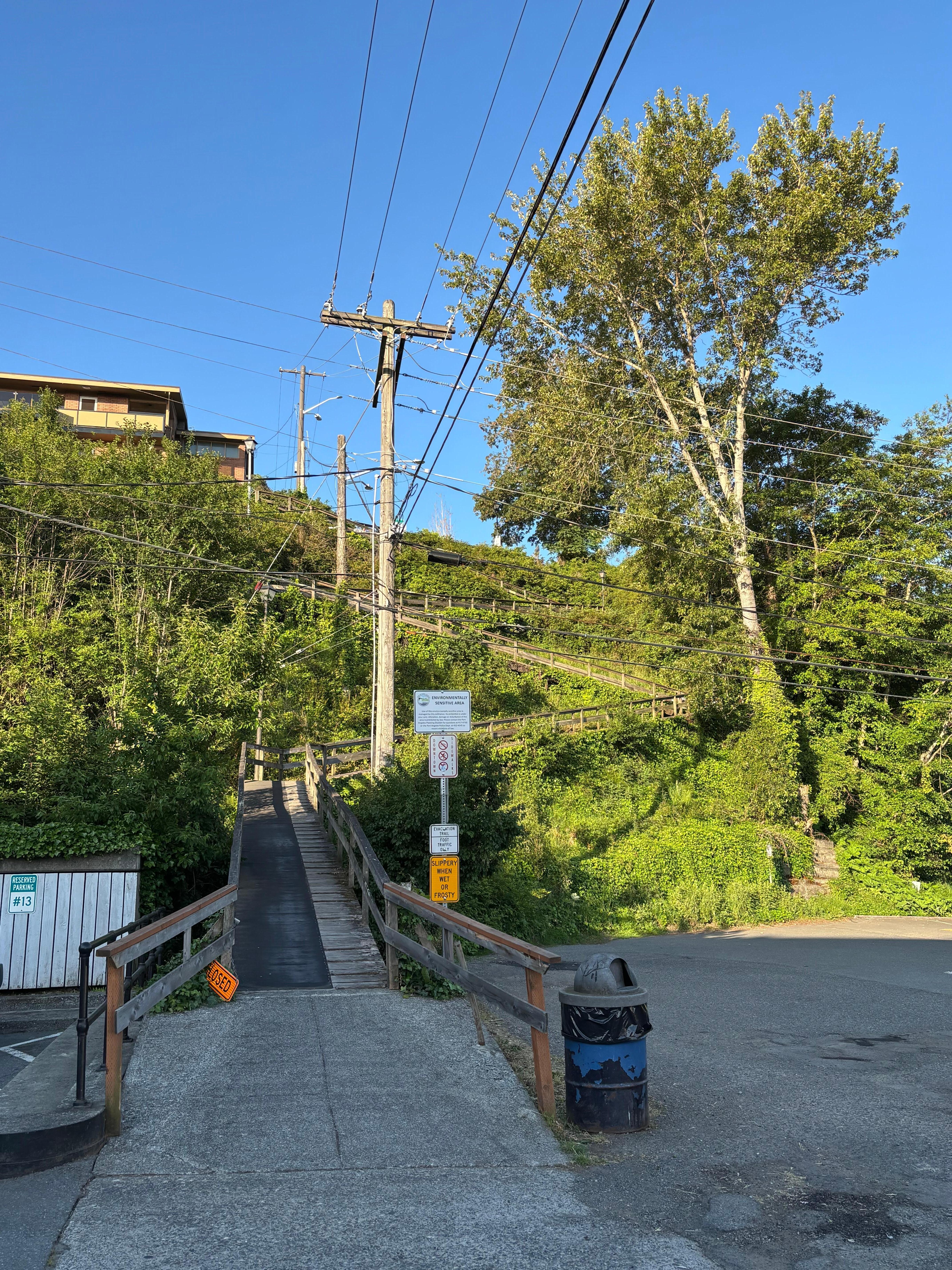 Zig Zag path to town- Chez Zigzag at top of path 