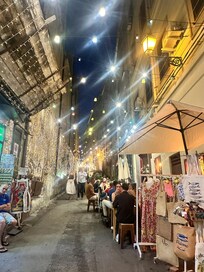 Via Napoli in the evening