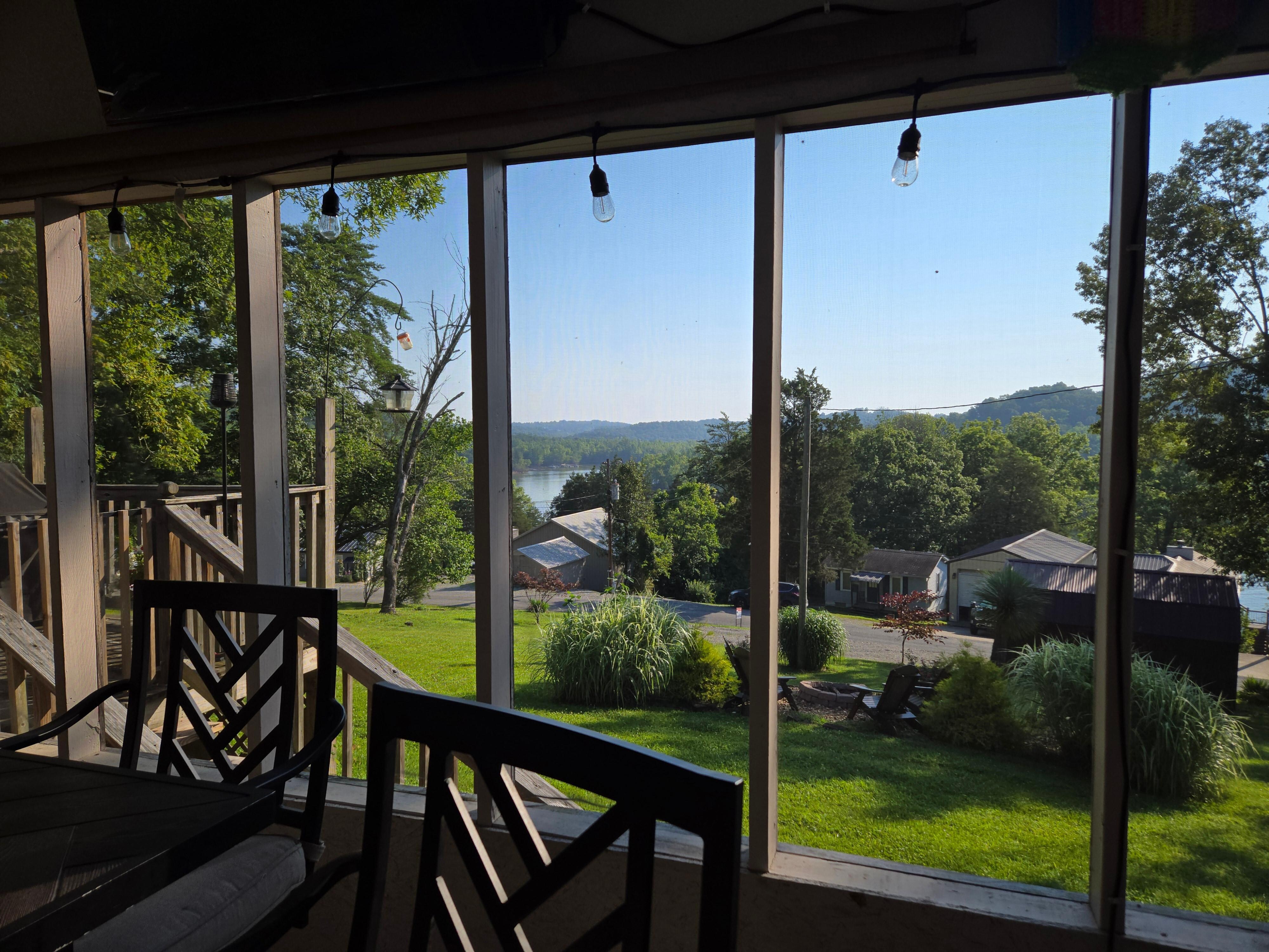 Beautiful view of back deck