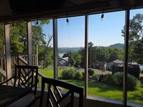 Beautiful view of back deck