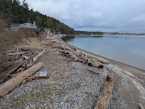 Beautiful beach right out from the house...with No Trespassing signs