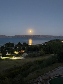 Moon rising viewed from the deck