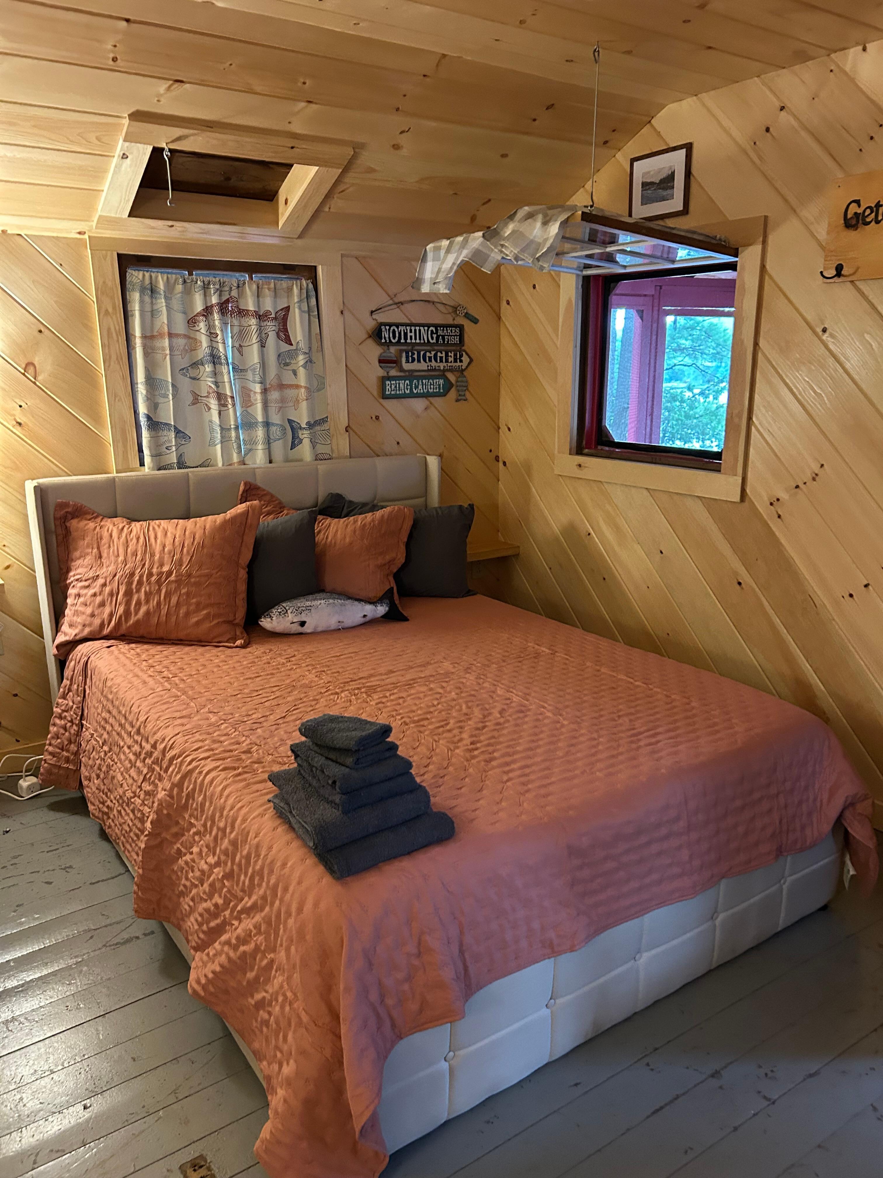 The breeze through the window left us sleeping like babies. 