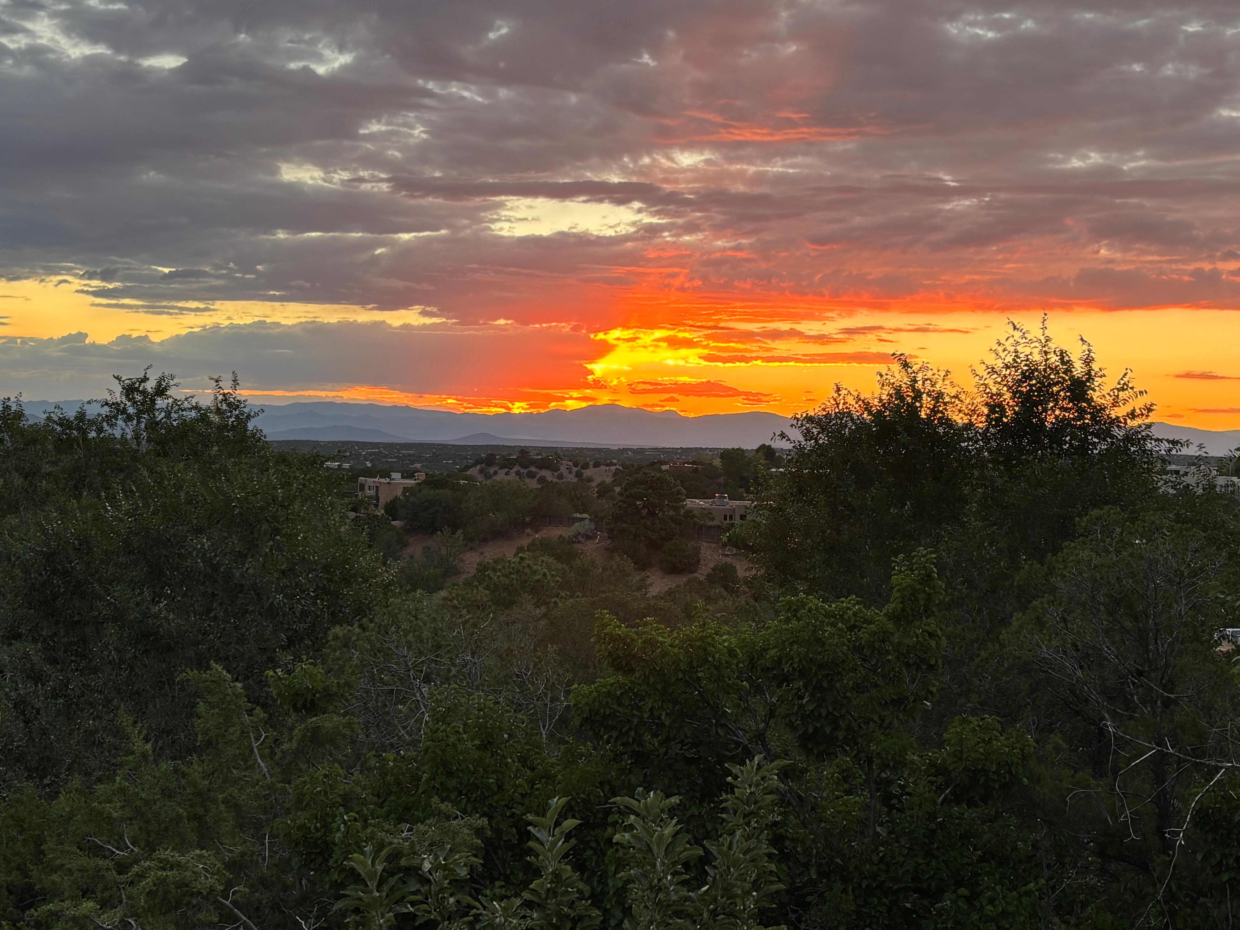 Sunset view from deck