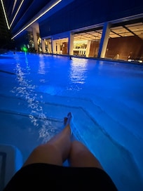 Pool at night